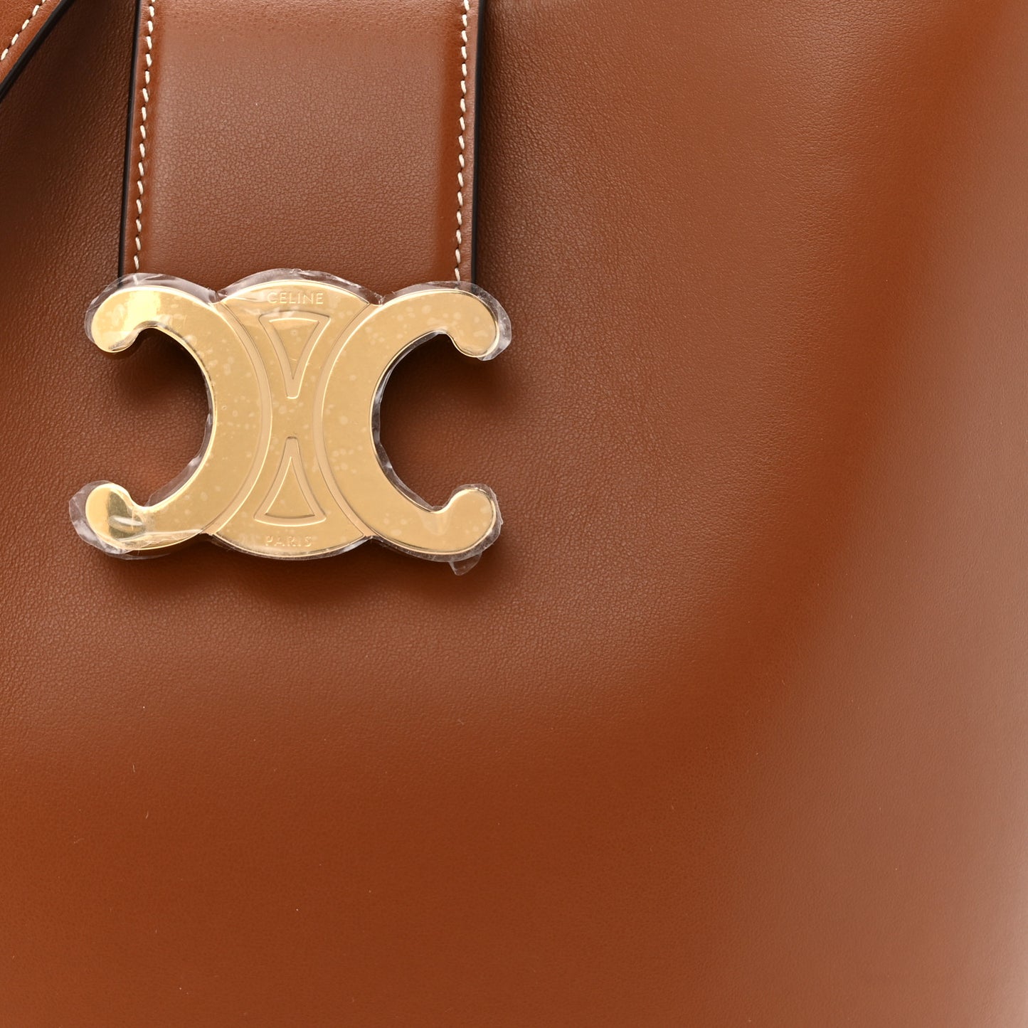 Smooth Calfskin Triomphe Medium Louise Bag Tan