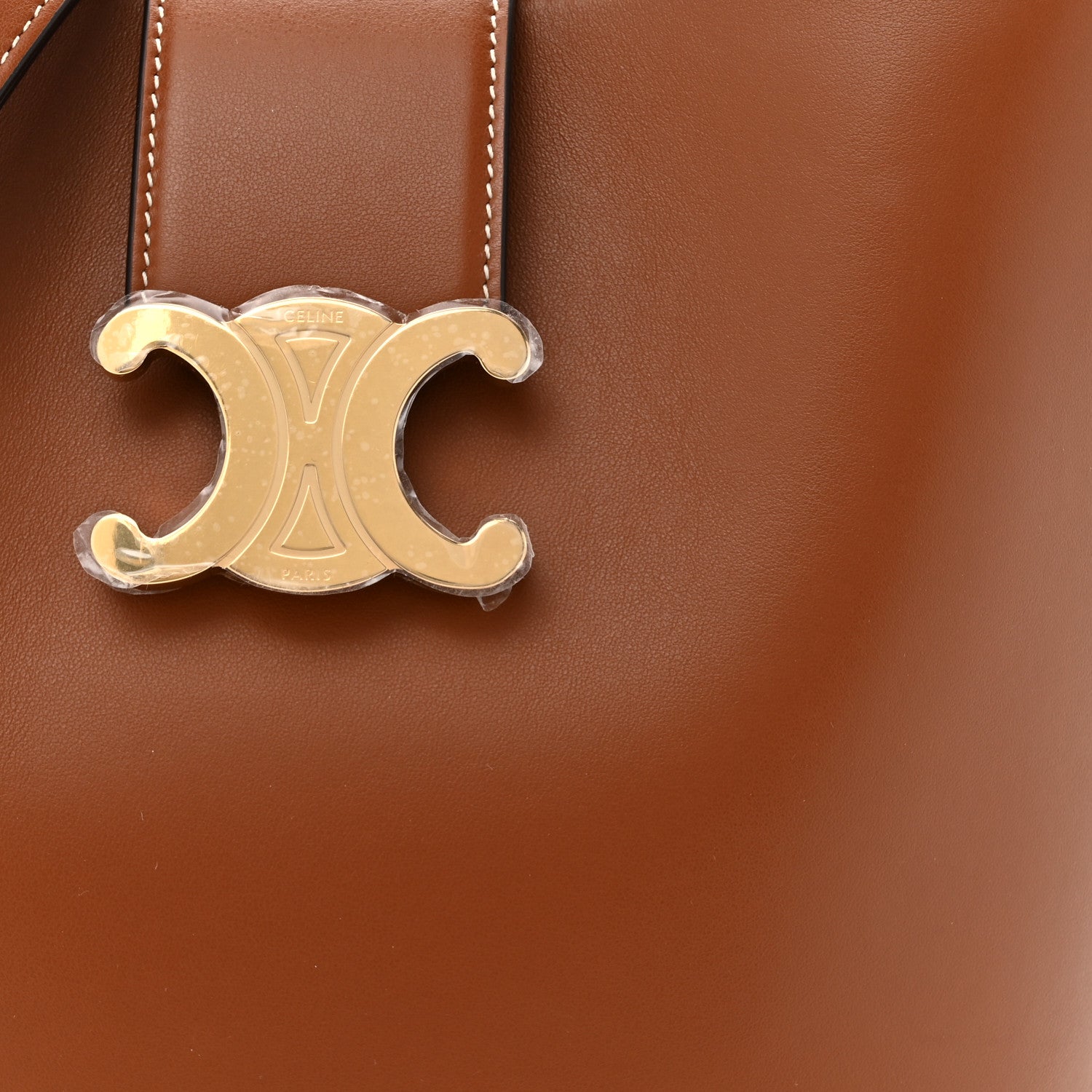 Celine Smooth Calfskin Triomphe Medium Louise Bag Tan 8 of 10
