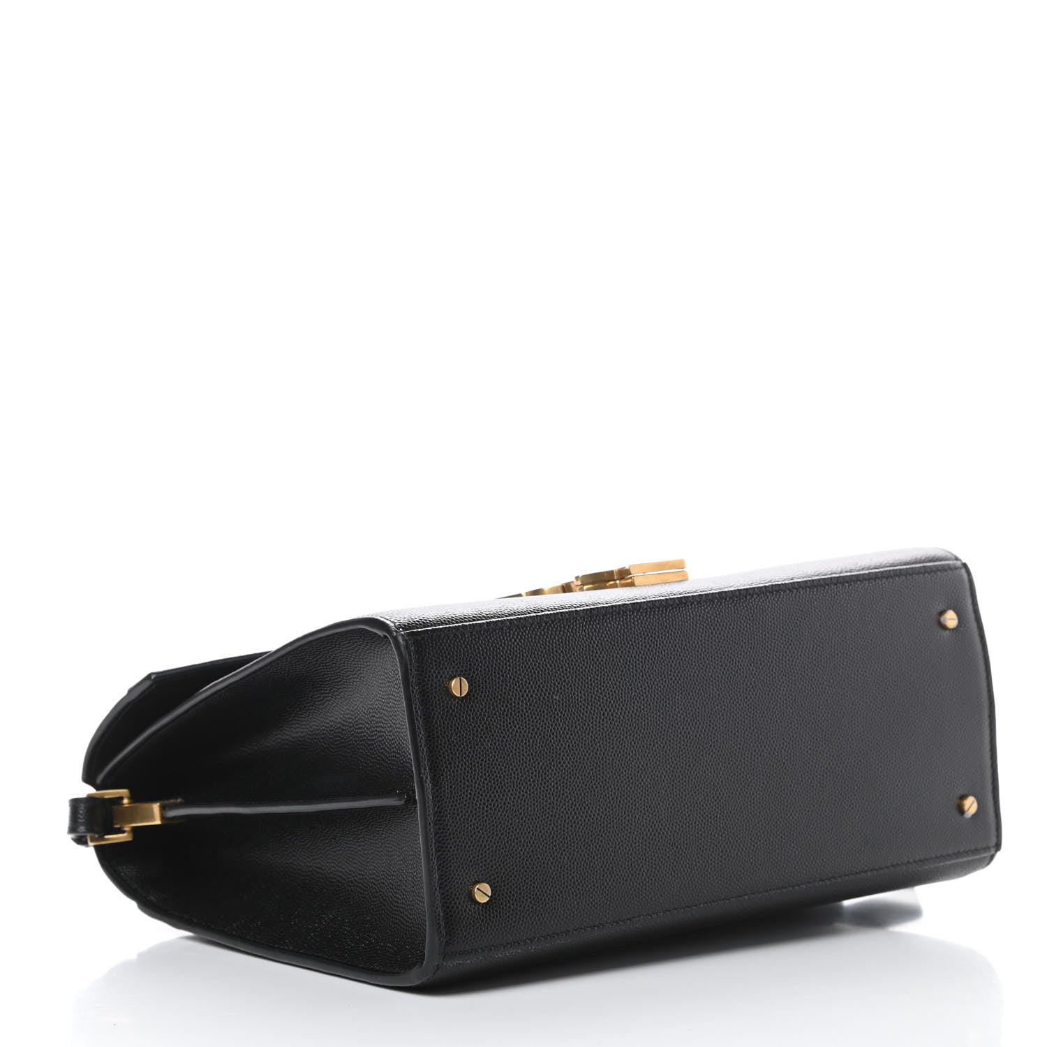 Saint Laurent Grain de Poudre Medium Classic Monogram Cassandra Top Handle Black Rouge Legion 4 of 12