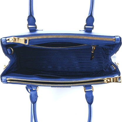 Prada Saffiano Lux Small Galleria Double Zip Tote Azzurro 5 of 11