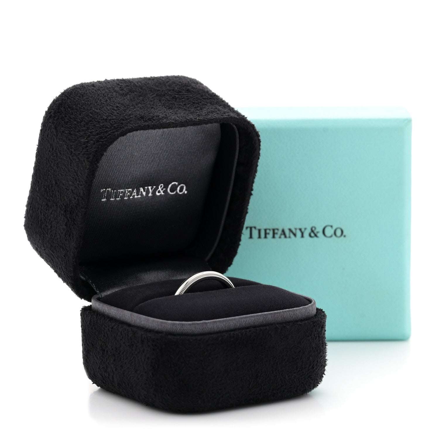 Tiffany Platinum 3mm Together Milgrain Wedding Band Ring 50 5.25 5 of 5