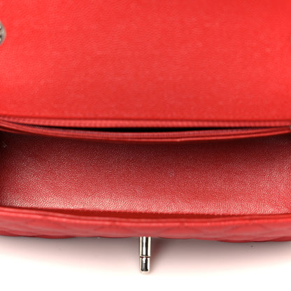 Chanel Caviar Quilted Mini Rectangular Flap Red 5 of 11