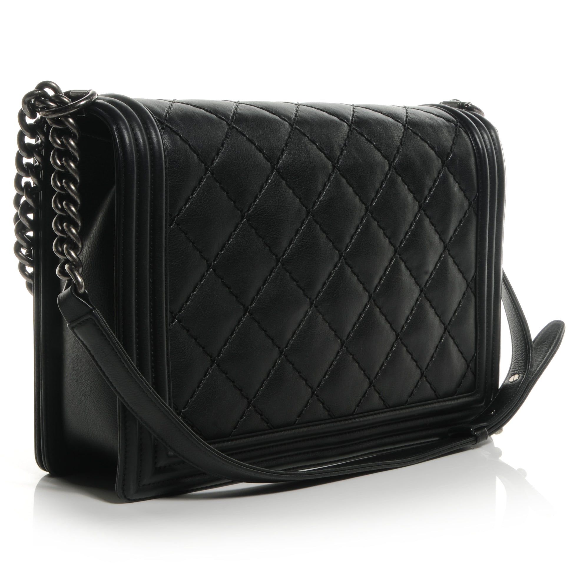 Chanel Calfskin Quilted Large Boy Flap Black 3 of 8