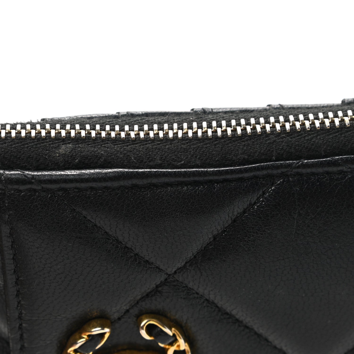Chanel Lambskin Quilted Chanel 19 Phone and Card Holder Black 8 of 12