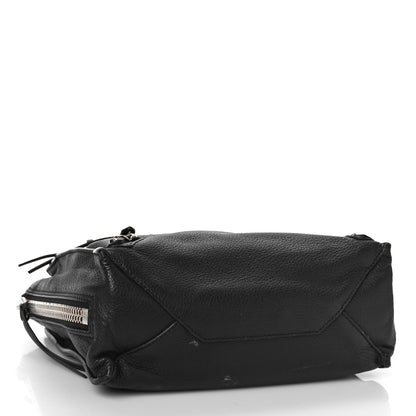 Balenciaga Calfskin Papier Mini A4 Zip Around Tote Black Chartreuse 4 of 13