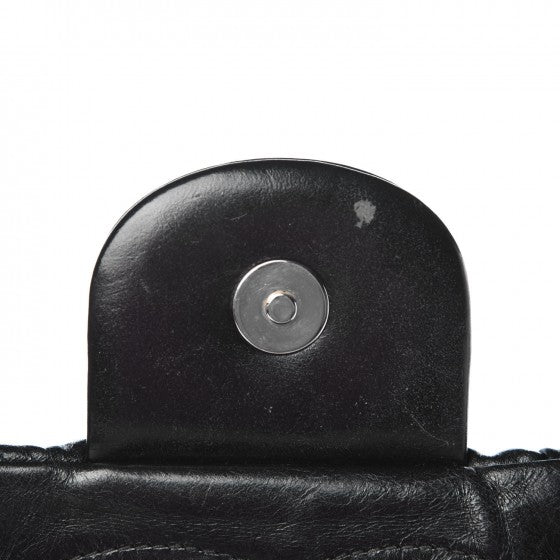 Chanel Glazed Calfskin Twisted Maxi Flap Black 10 of 12