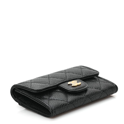 Chanel Caviar Quilted Flap Card Holder Wallet Black 4 of 8