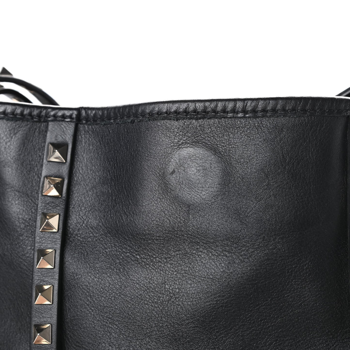 Vitello Rockstud Shopper Tote Black