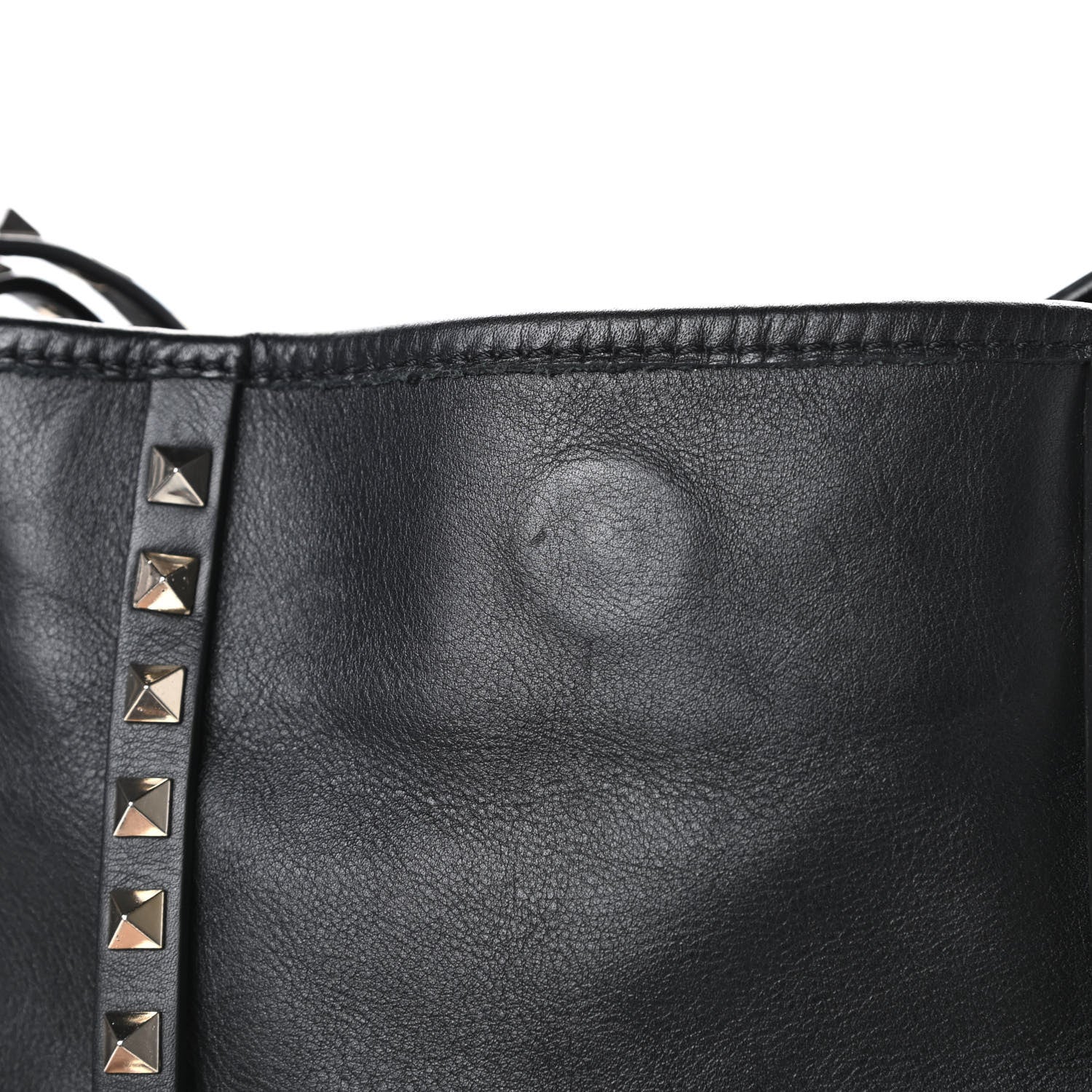 Valentino Garavani Vitello Rockstud Shopper Tote Black 11 of 15