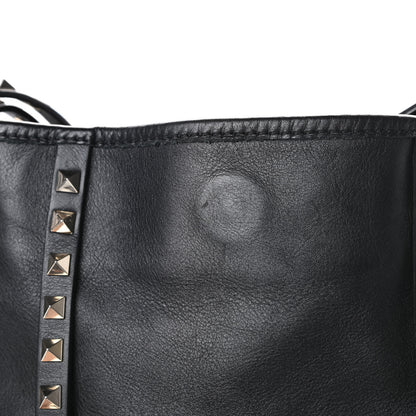 Valentino Garavani Vitello Rockstud Shopper Tote Black 11 of 15