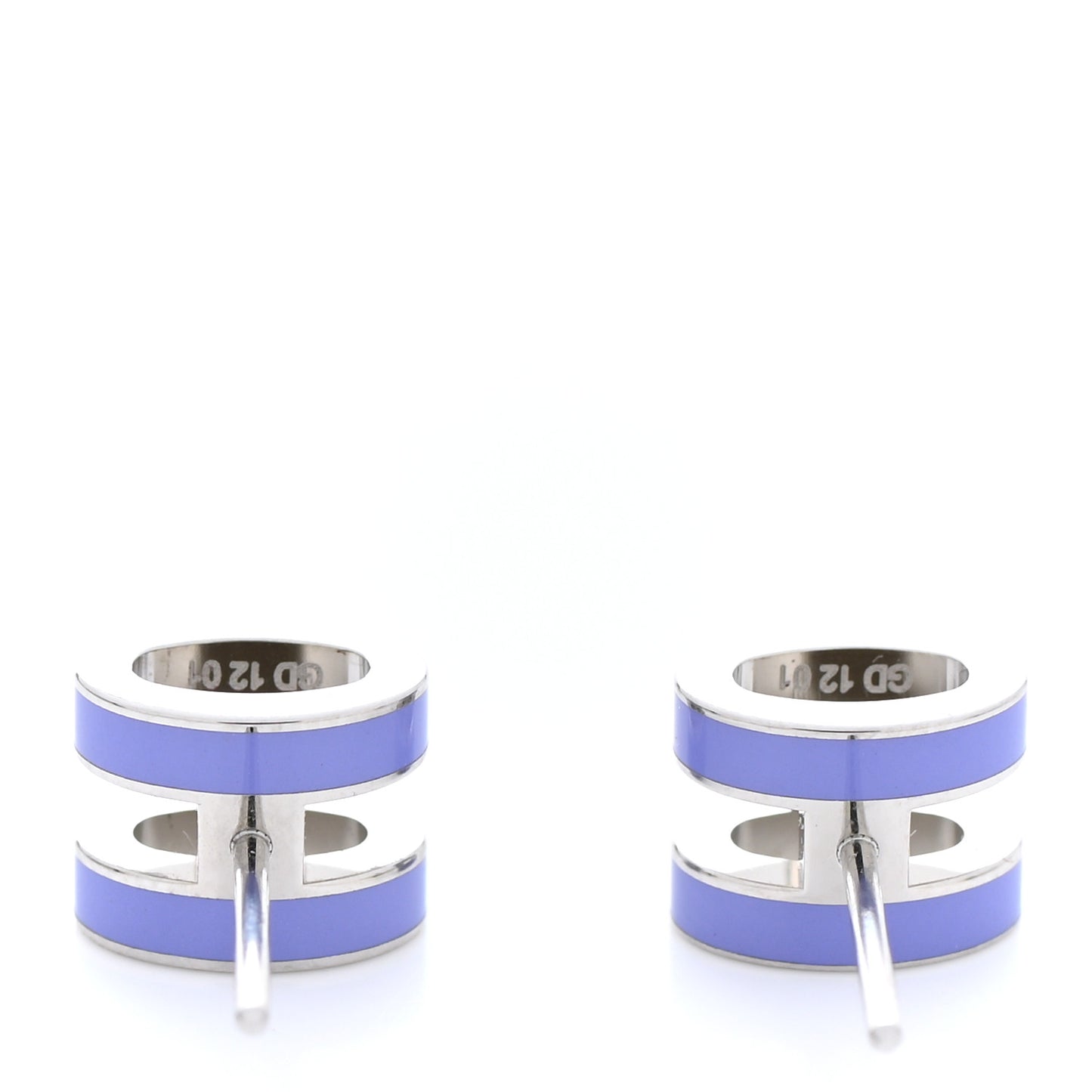 Palladium Lacquered Mini Pop H Earrings Lilac