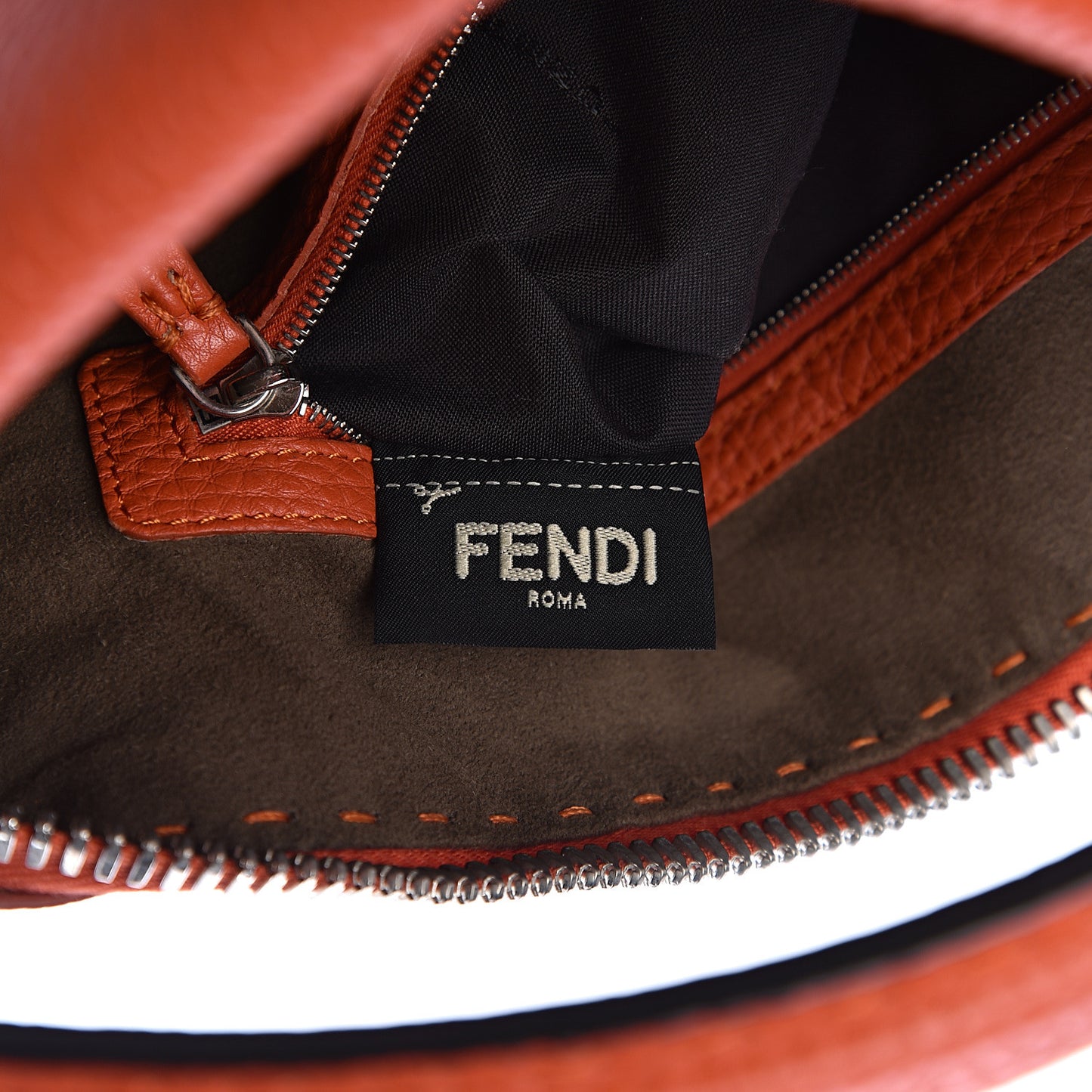 Calfskin Romano Selleria Lei Boston Tote Dark Orange