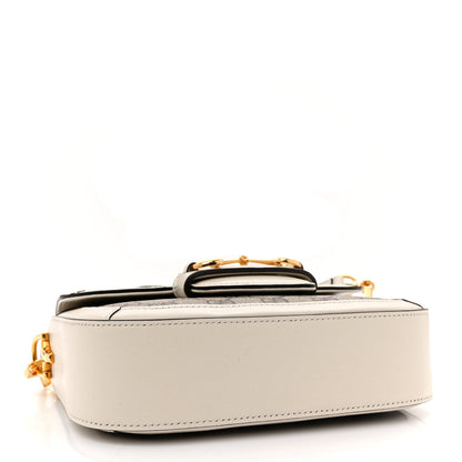 Gucci GG Supreme Monogram Web Mini Horsebit 1955 Shoulder Bag Beige Mystic White 4 of 10