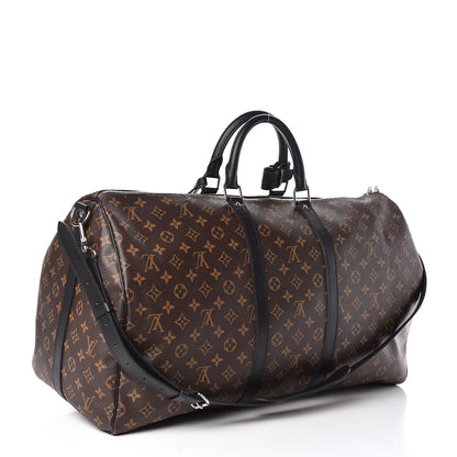 Louis Vuitton Monogram Macassar Keepall Bandouliere 55 3 of 12