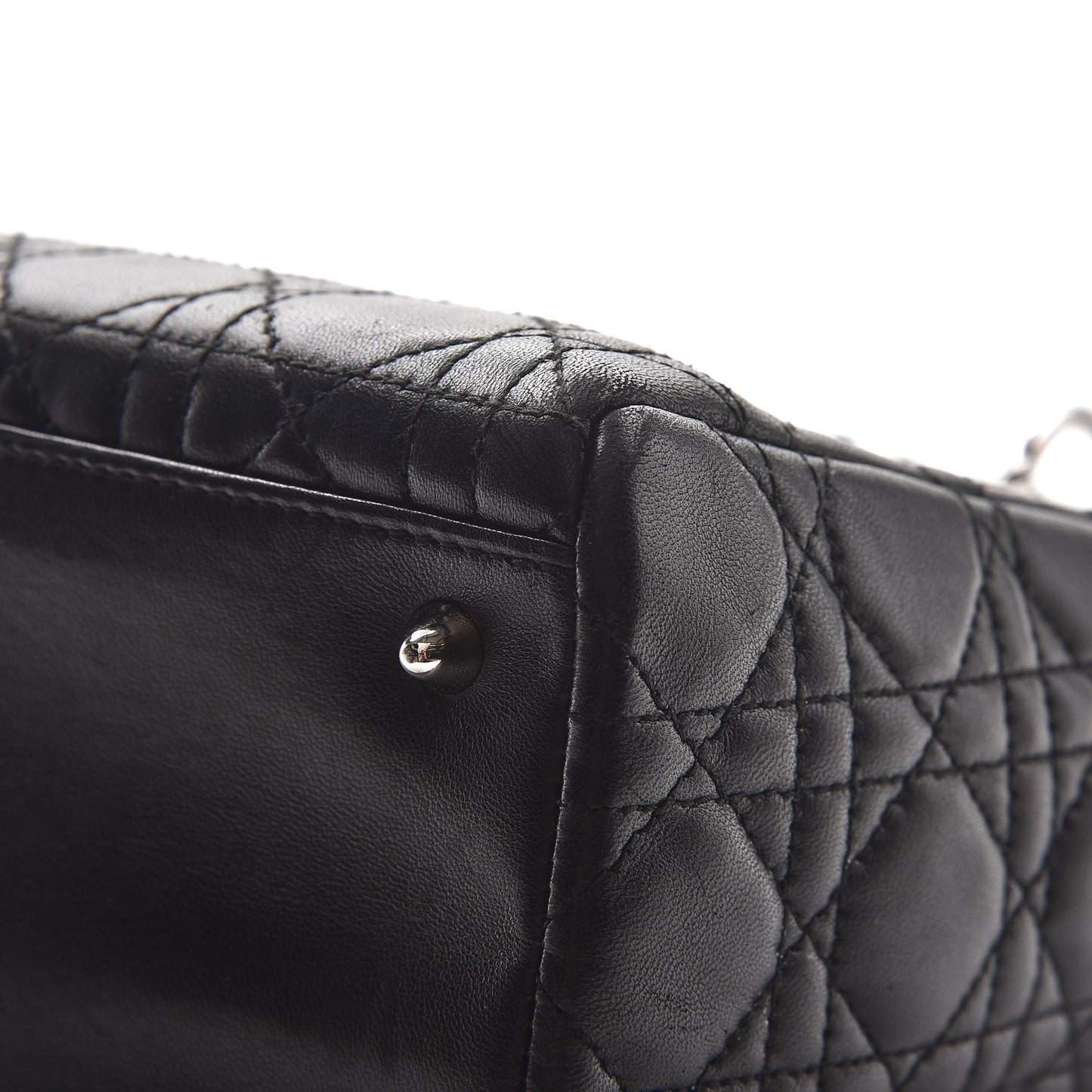Lambskin Cannage Medium Lady Dior Black