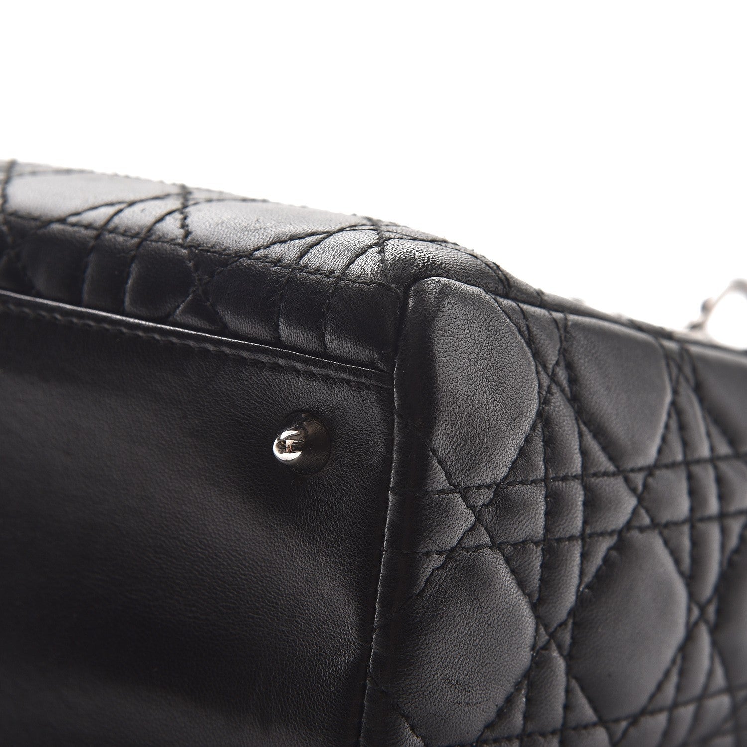 Christian Dior Lambskin Cannage Medium Lady Dior Black 11 of 13