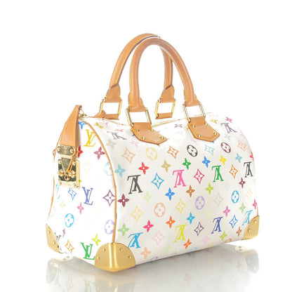 Louis Vuitton Monogram Multicolor Speedy 30 White 3 of 7