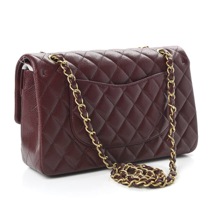 Chanel Caviar Quilted Medium Double Flap Burgundy 3 of 11