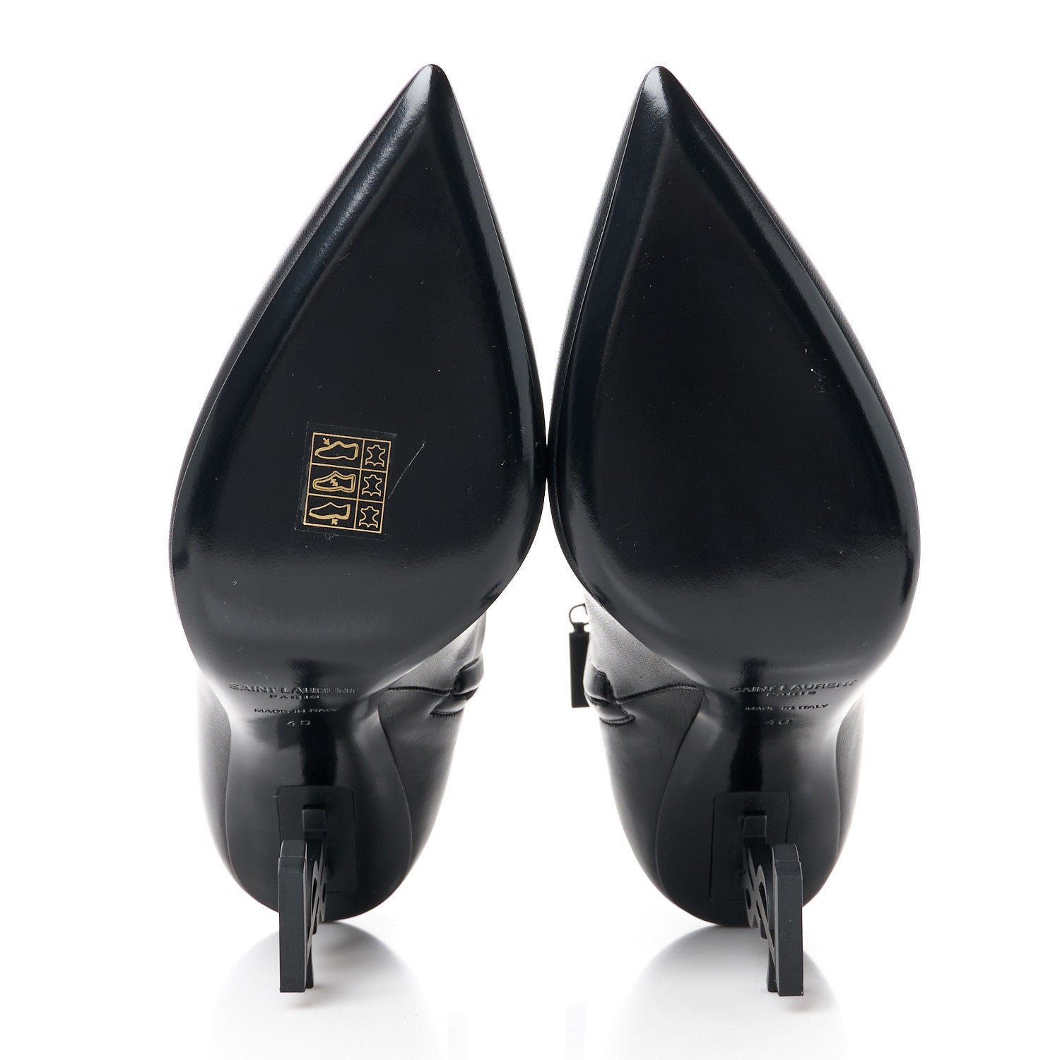 Saint Laurent Calfskin Opyum Ankle Boots 40 Black 5 of 8