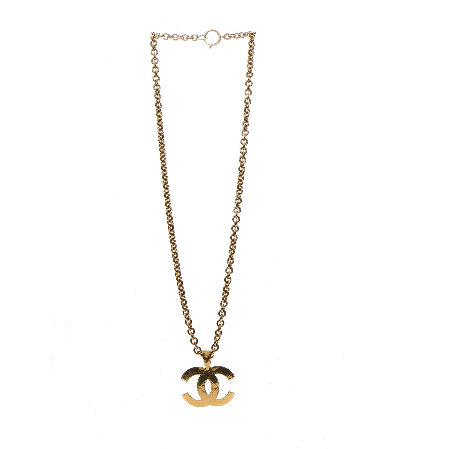 Chanel Quilted CC Long Chain Necklace Gold 3 of 6