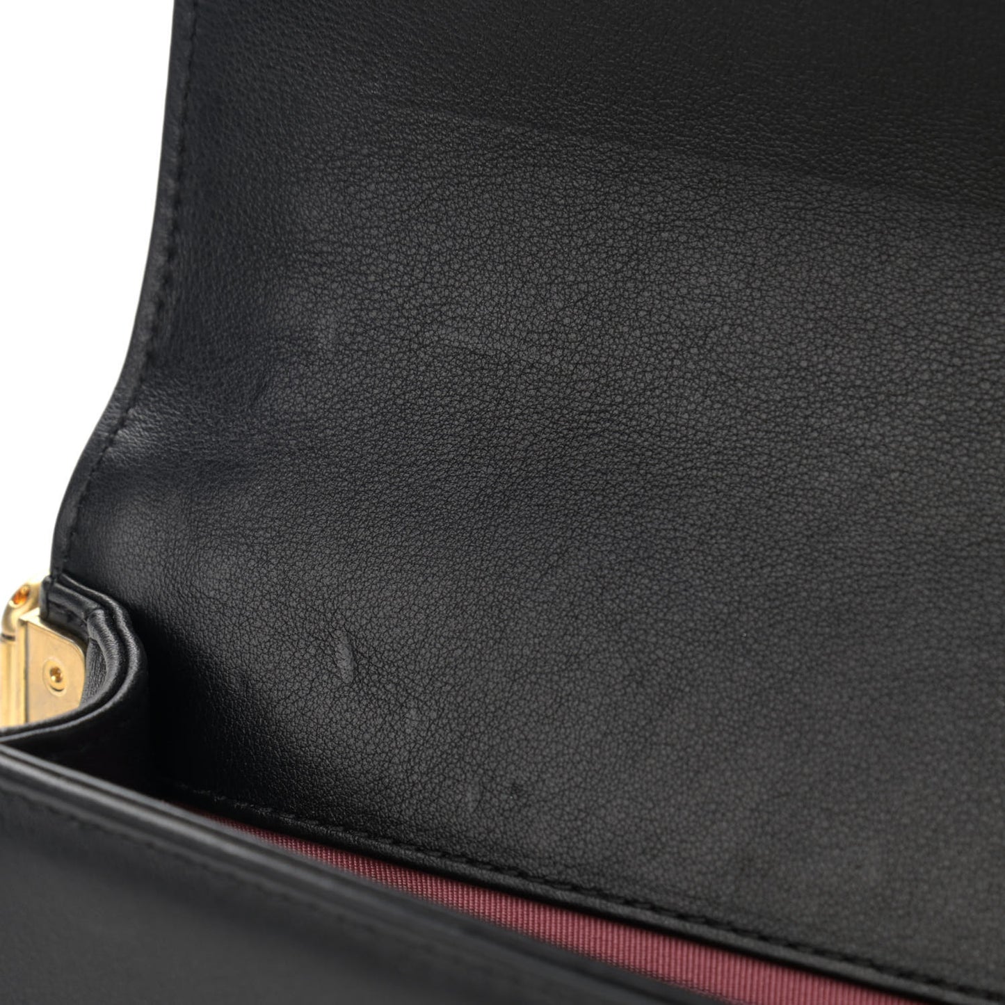 Calfskin Chevron Embroidered Boy By The Sea Flap Waist Belt Bag Black