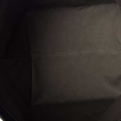 Celine Calfskin Logo Patchwork Cabas Dark Green Black 5 of 8