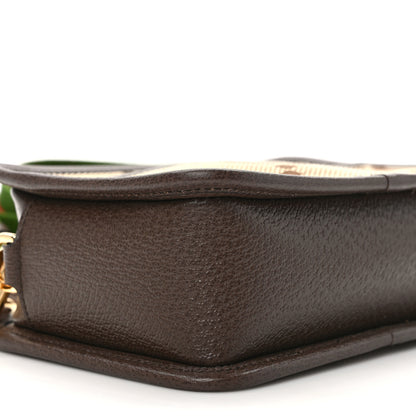 Gucci Monogram Jumbo GG Textured Dollar Calfskin Web Mini Crossbody Bag Camel Ebony New Acero 8 of 14