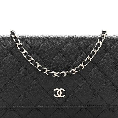 Chanel Caviar Quilted Wallet on Chain WOC Black 9 of 11