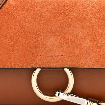 Chloe Suede Calfskin Faye Wallet On Strap Tan 8 of 10
