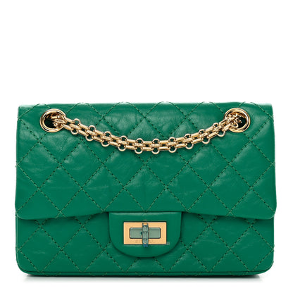 Chanel Aged Calfskin Quilted 2.55 Reissue Mini Flap Green 1 of 9