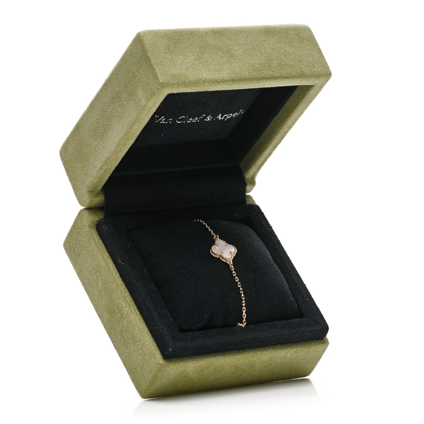 18K Yellow Gold Mother of Pearl Sweet Alhambra Bracelet