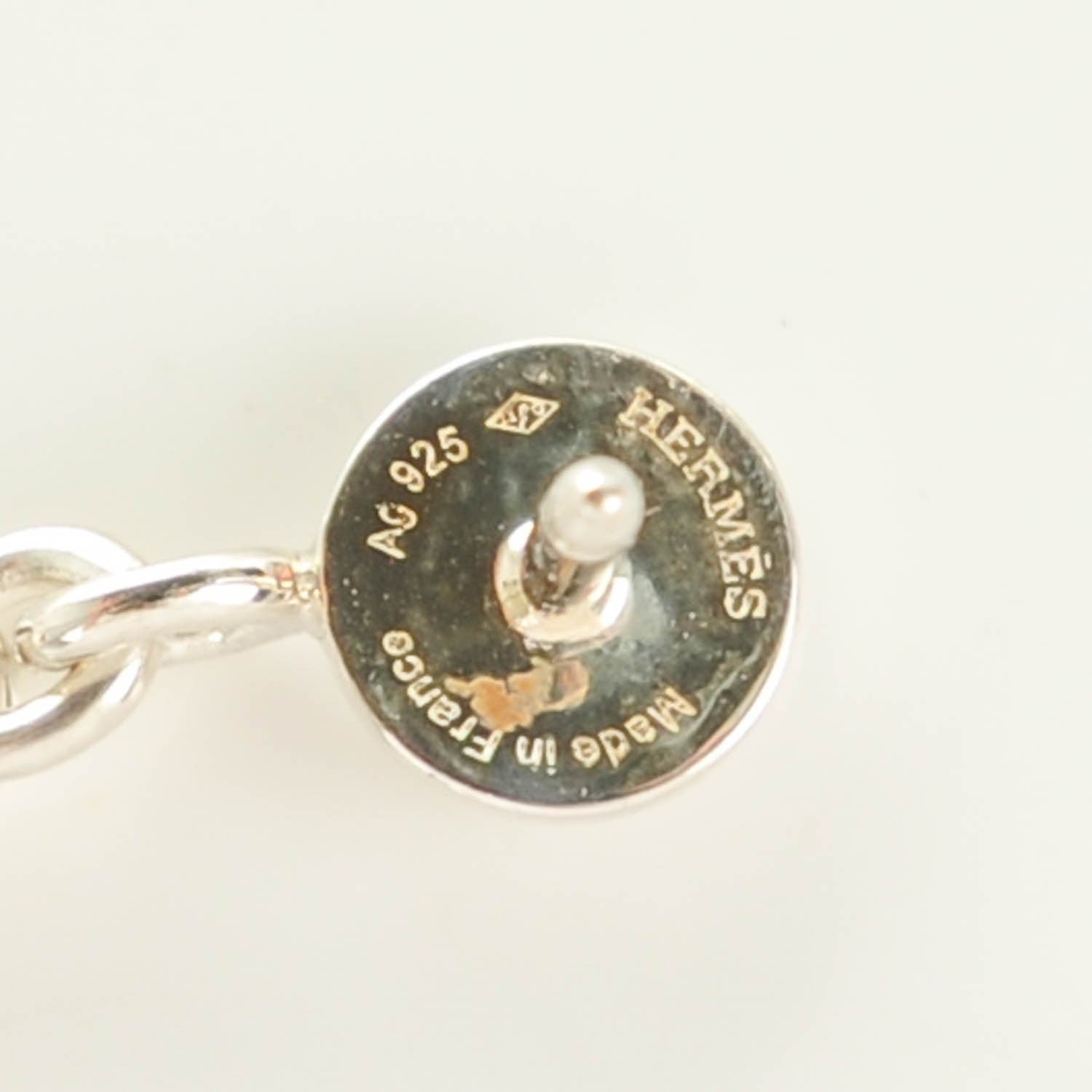 Hermes Sterling Silver Parade Drop Earrings PM 3 of 5