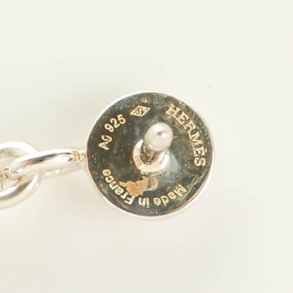 Hermes Sterling Silver Parade Drop Earrings PM 3 of 5