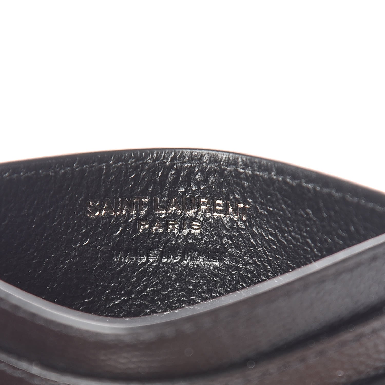 Saint Laurent Grain De Poudre Geo Print Monogram Credit Card Case Black White 7 of 8