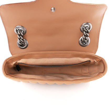 Gucci Calfskin Matelasse Aria Mini GG Marmont Shoulder Bag Camelia 5 of 11