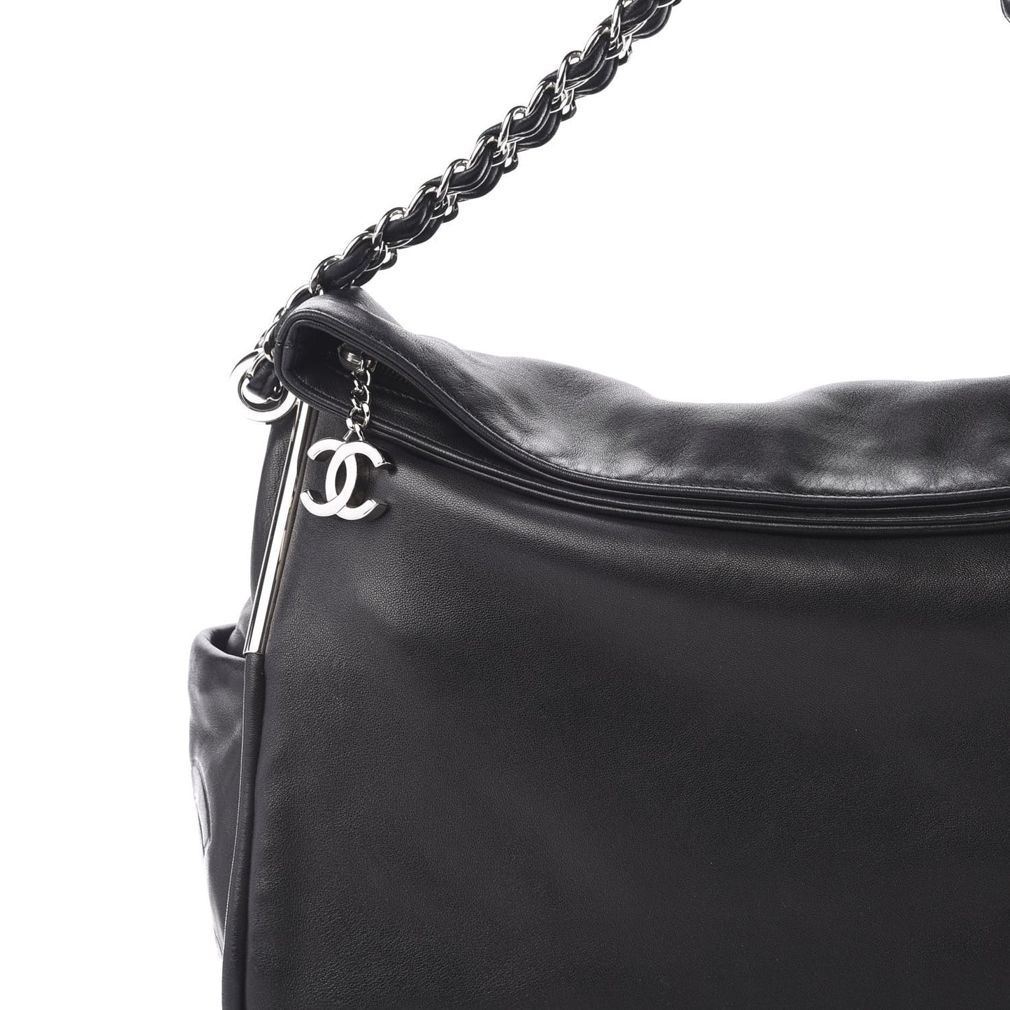 Lambskin Large Ultimate Soft Tote Black
