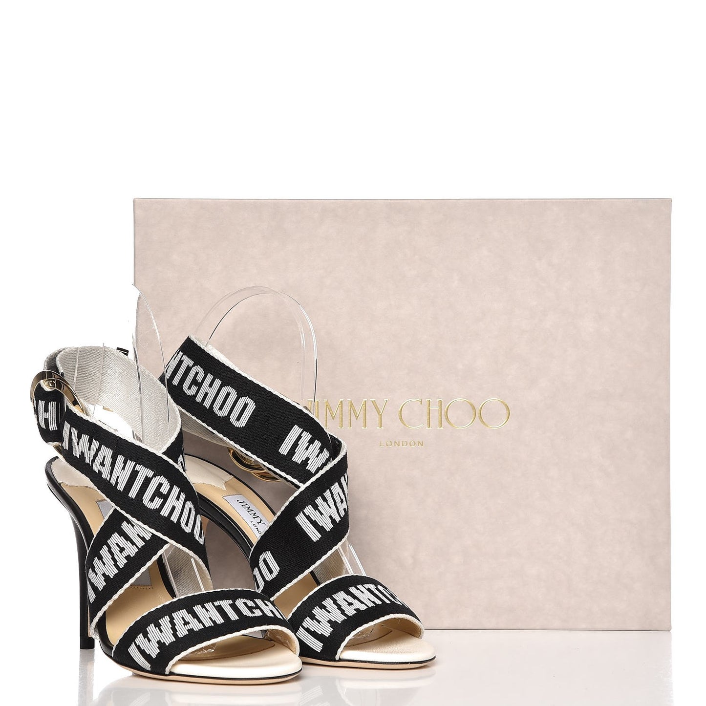 Nappa Nylon Bailey Logo Tape Sandals 36 Black Chalk