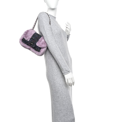 Chanel Rabbit Fur Tweed Small Fantasy Flap Lilac 3 of 10