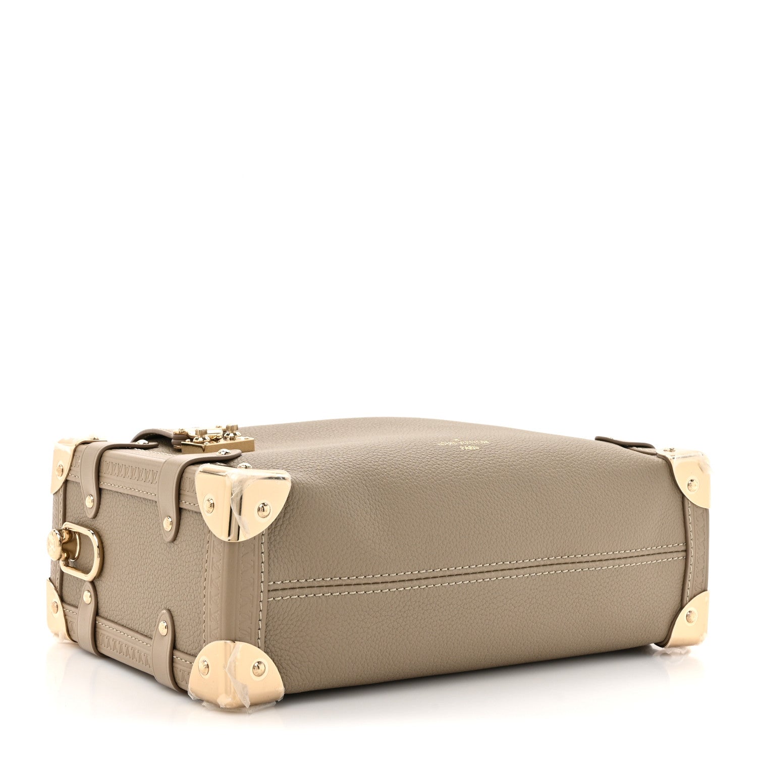 Louis Vuitton Calfskin Side Trunk MM Taupe 4 of 9