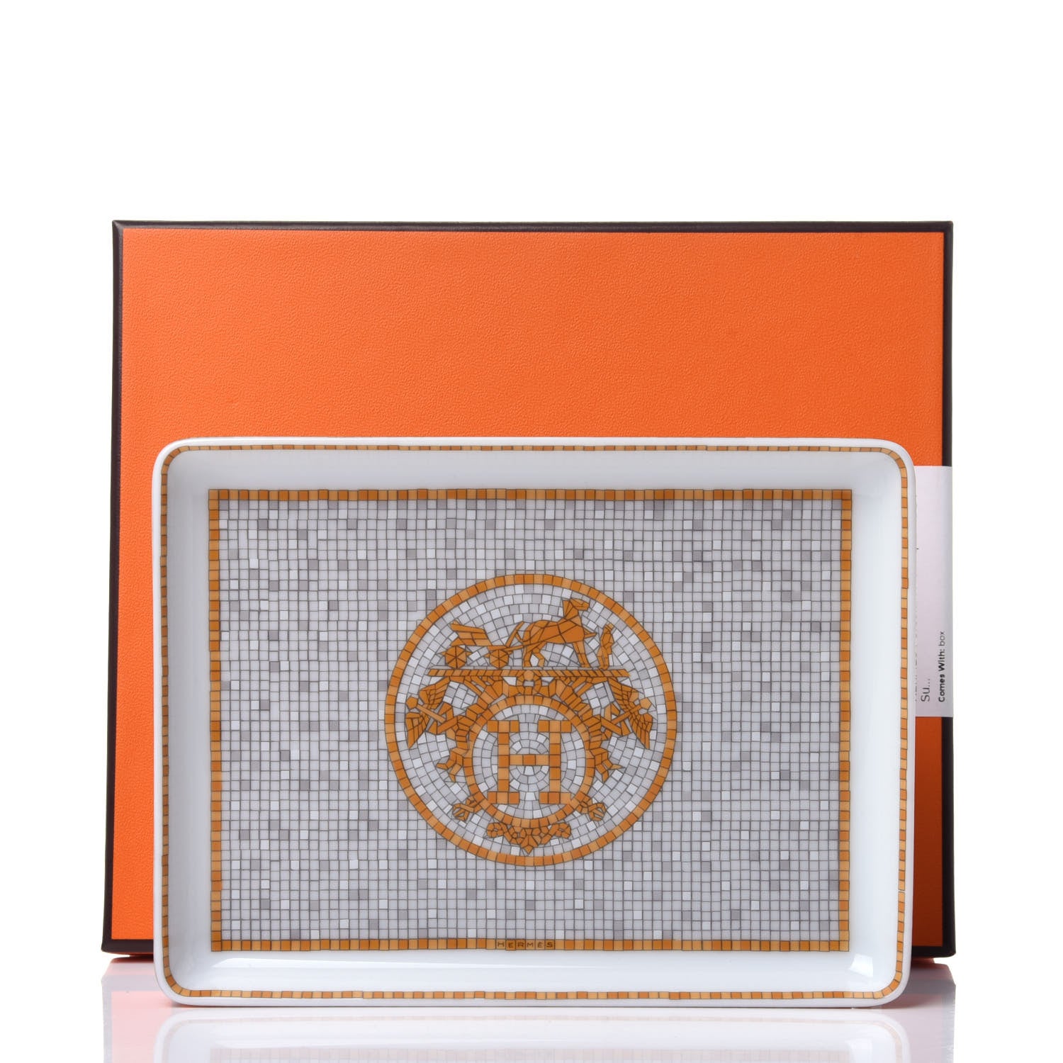 Hermes Porcelain Mosaique au 24 Sushi Plate 8 of 8