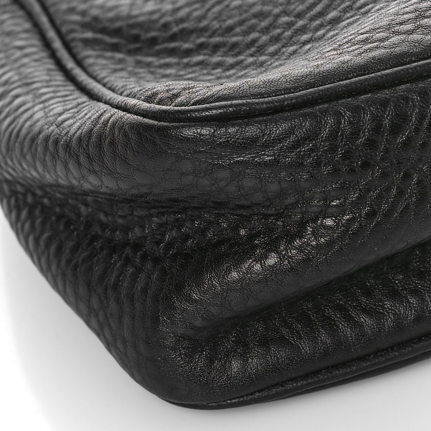 Vitello Daino Pochette Bag Black