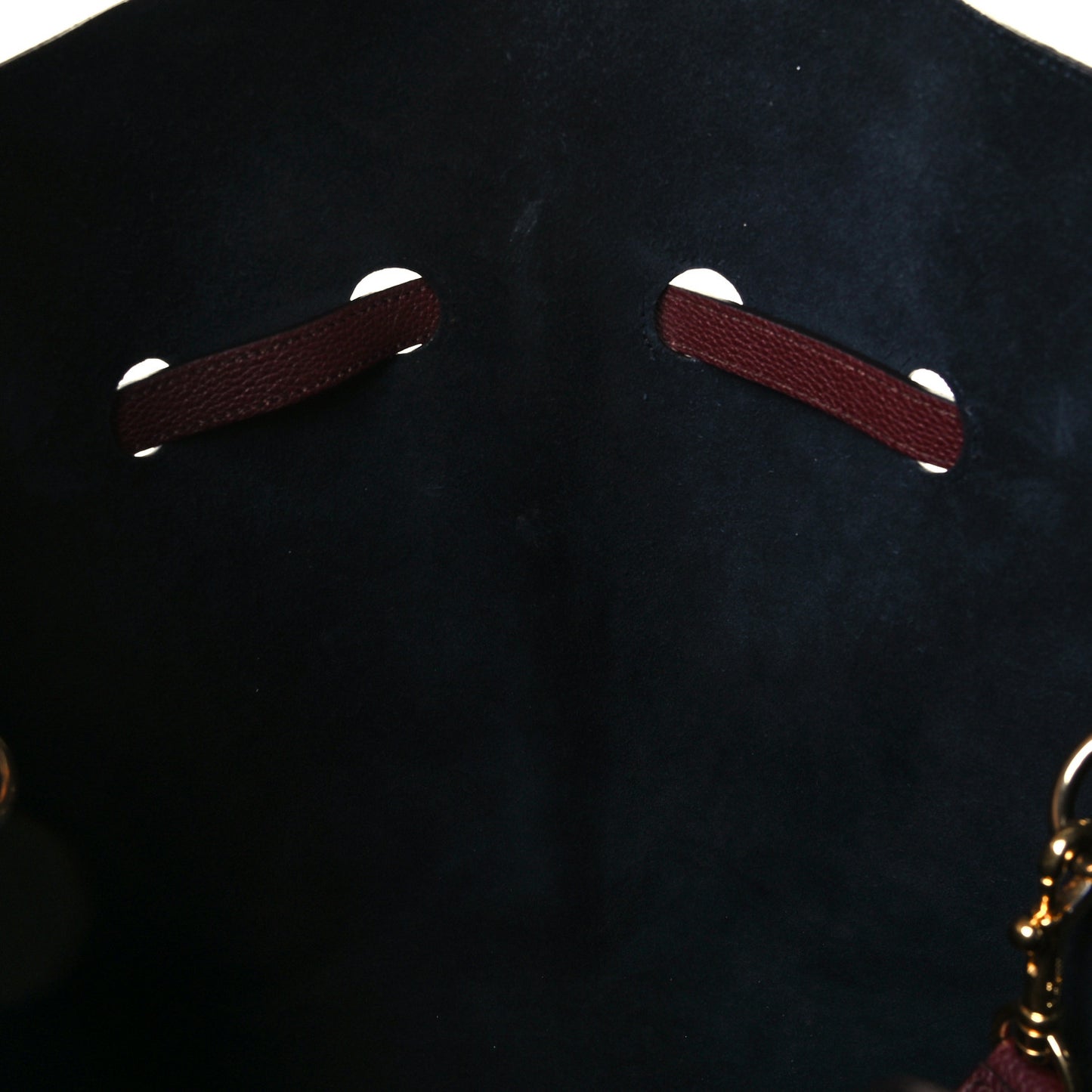 Grained Calfskin Small Tyndale Bucket Bag Burgundy