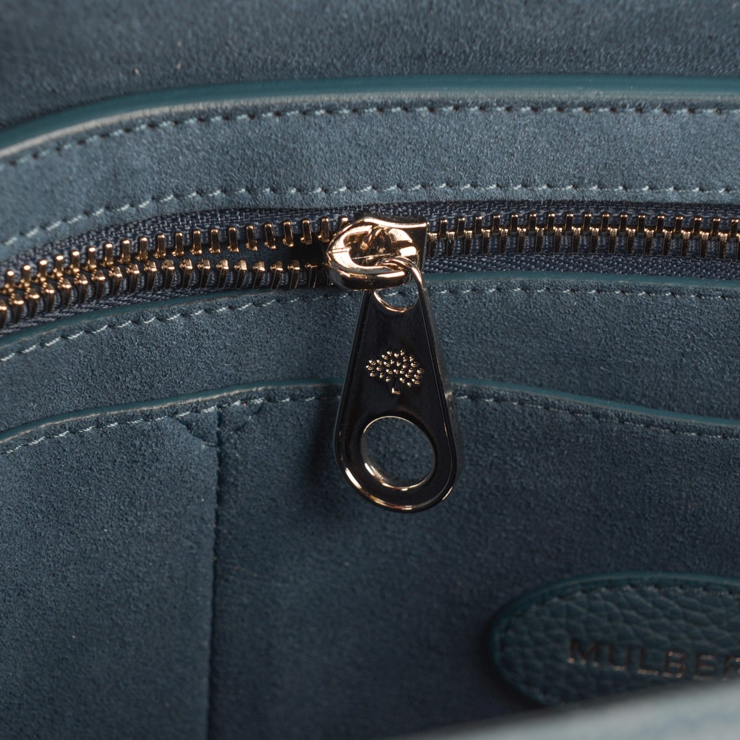 Mulberry Classic Grain Small Bayswater Steel Blue 8 of 9