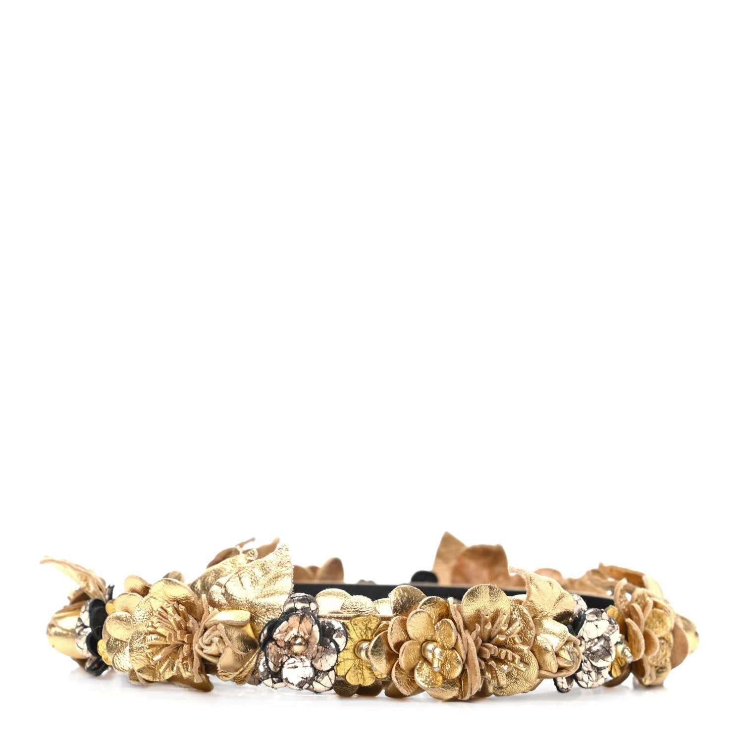 Chanel Metallic Lambskin CC Belt 85 34 Gold 1 of 6