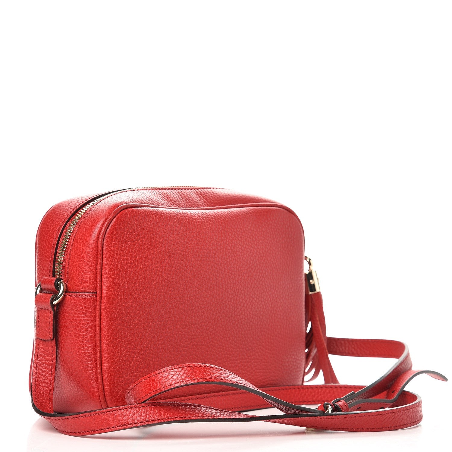 Gucci Pebbled Calfskin Small Soho Disco Bag Tabasco Red 3 of 7