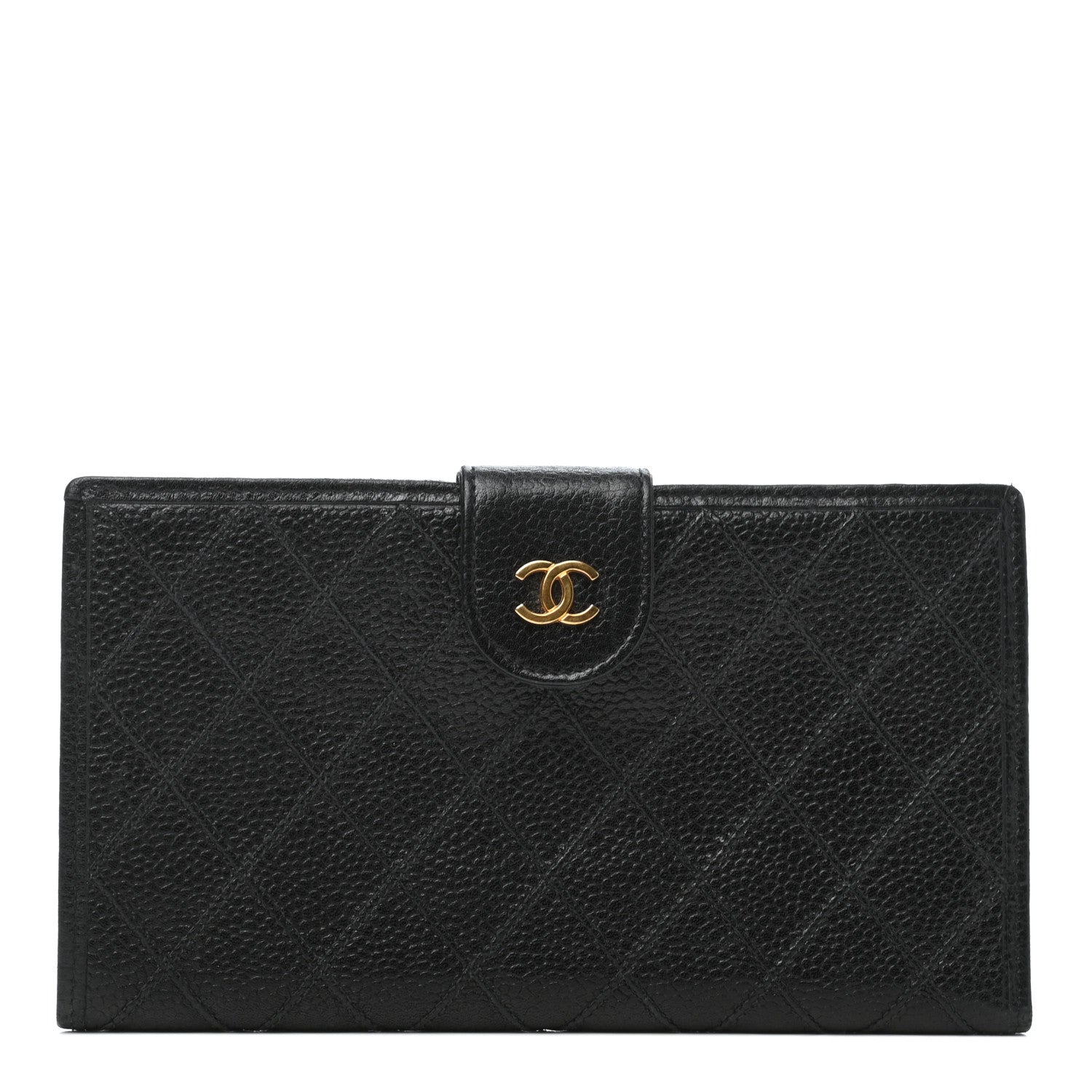 Chanel Caviar Stitched French Wallet Black 1 of 12