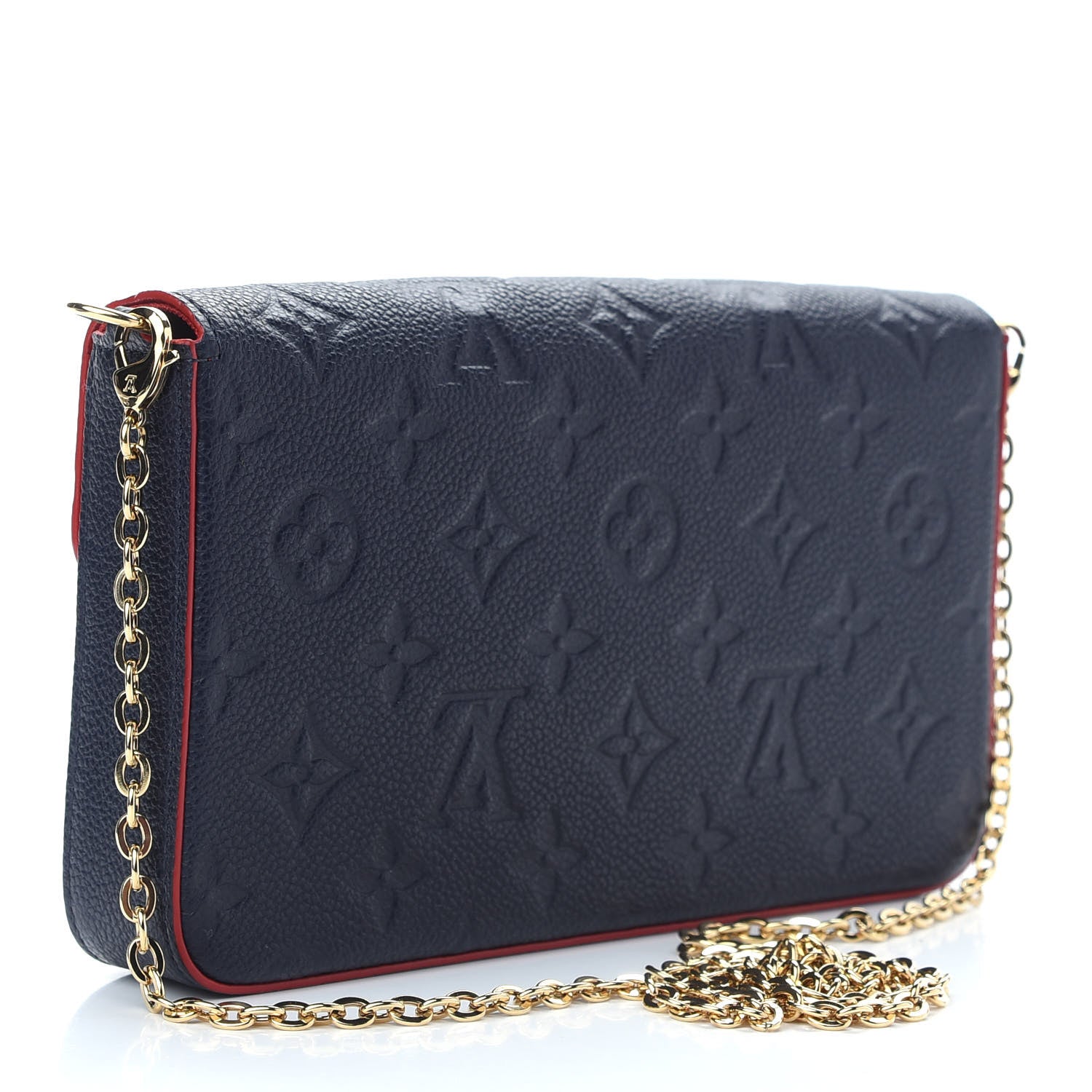 Louis Vuitton Empreinte Pochette Felicie Chain Wallet Marine Rouge 4 of 10