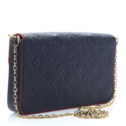 Louis Vuitton Empreinte Pochette Felicie Chain Wallet Marine Rouge 4 of 10