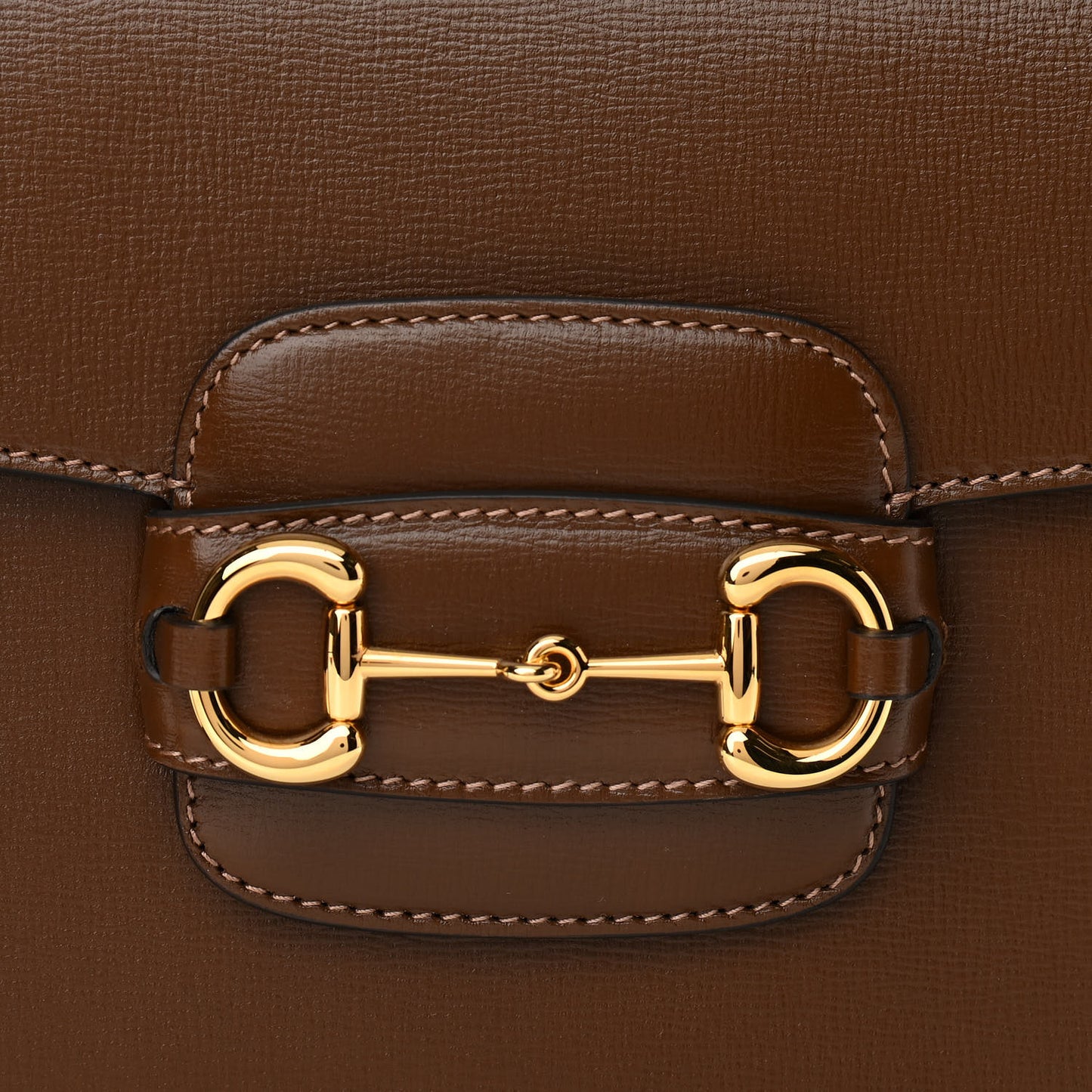 Azalea Calfskin Horsebit 1955 Shoulder Bag Brown Sugar