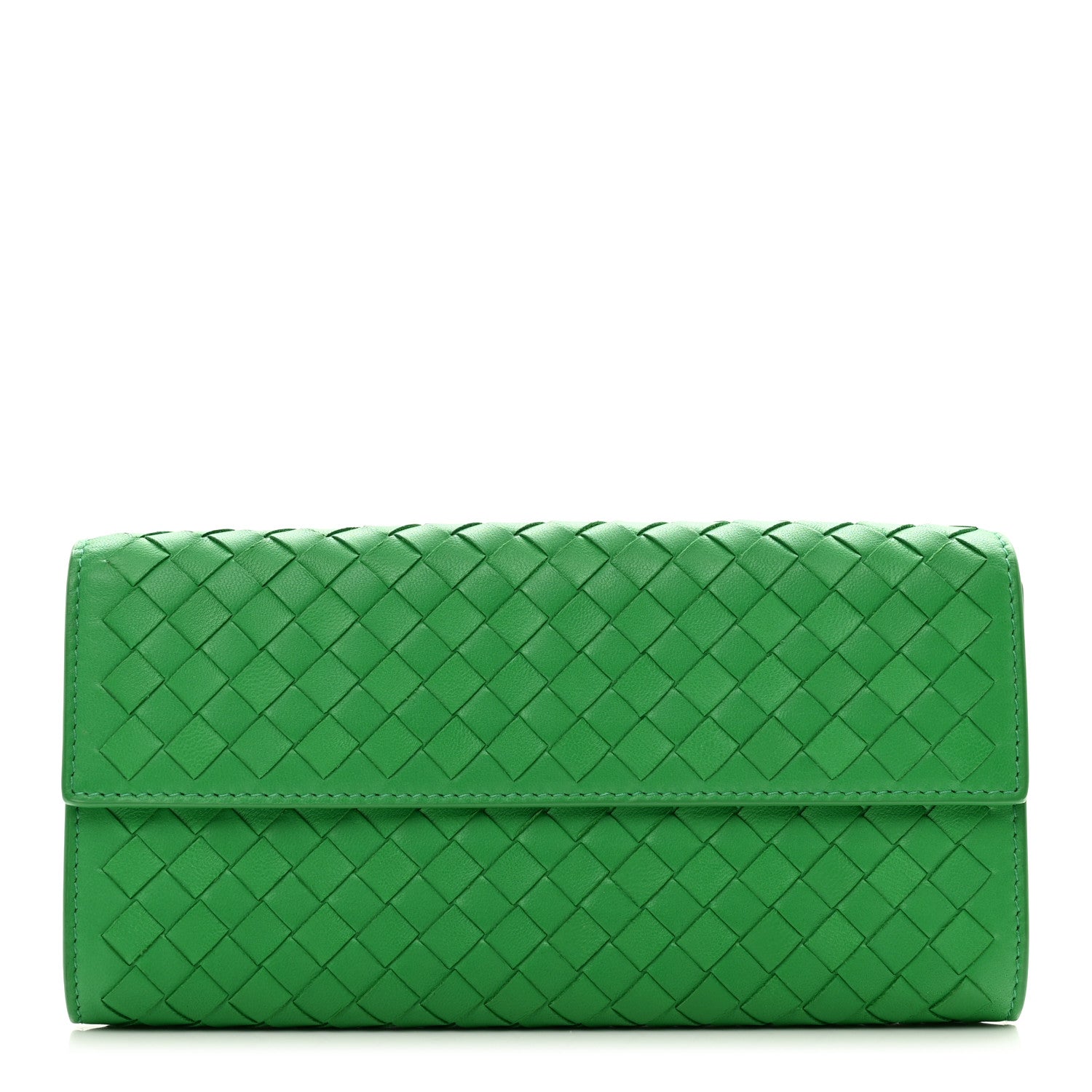 Bottega Veneta Nappa Intrecciato Continental Flap Wallet Parakeet 1 of 9